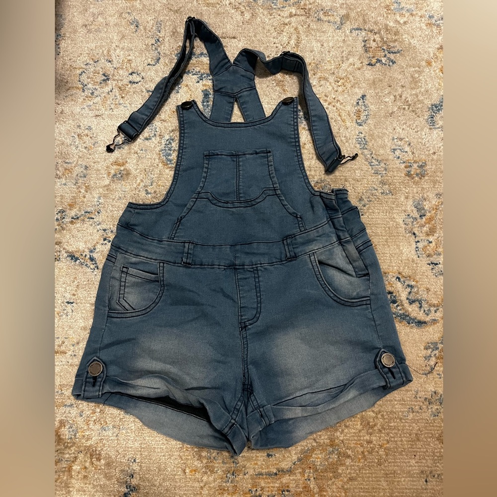 Jean overall shorts super stretchy